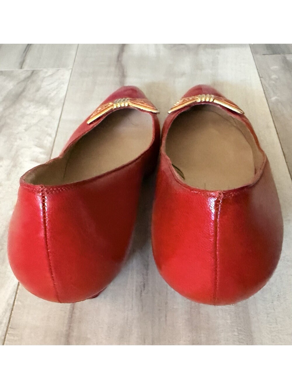 Bruno Magli Shoes Womens Sz 8.5 AAAA Red Leather Pointed Toe Pumps Italy Vtg Bow - Picture 4 of 9